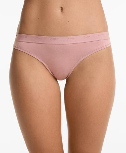 OYSHO Набор из 3 пар классических трусов из хлопковой смеси, пыльно-розовый