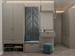 Шкаф 2-х дверный Валенсия, серо-коричневый