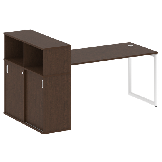 Метал Систем Куатро Стол письменный с шкафом-купе на О-образном м/к 40БО.РС-СШК-3.4 Т