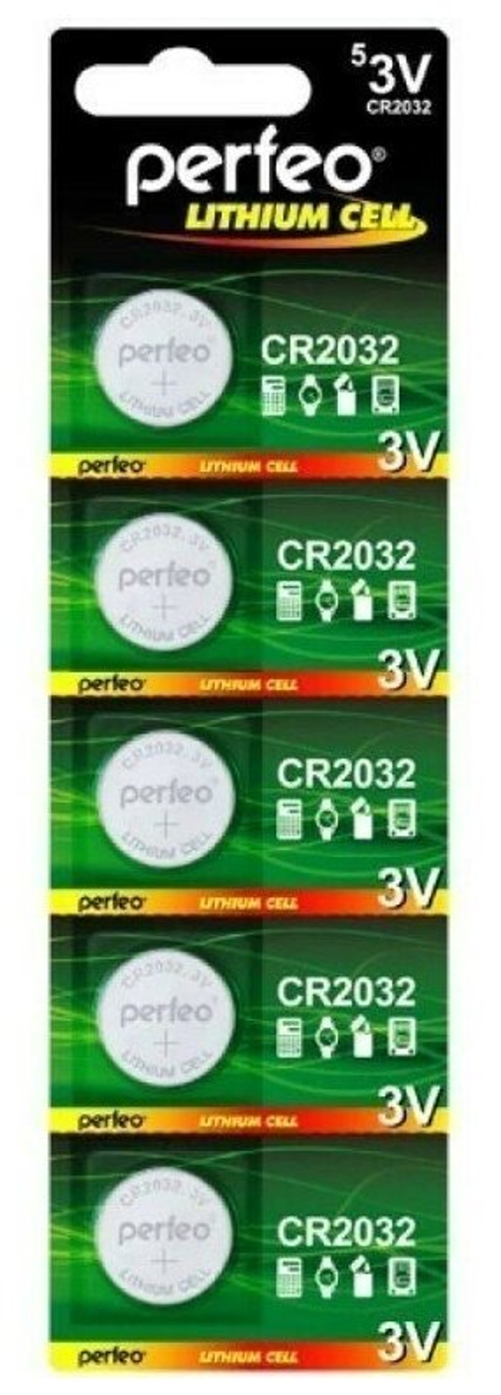 Батарейка CR2032 Perfeo BL (Цена за 5шт)
