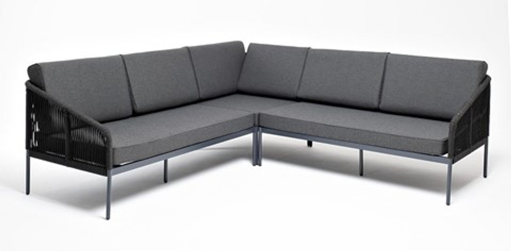 Угловой диван Канны (KAN-MS-001 RAL7024 D-grey (D-gray) темно-серый
