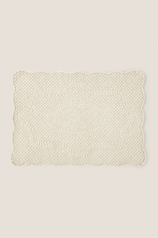ZARA HOME СТЕГАНАЯ САЛФЕТКА XL, ТЕМНО-БЕЖЕВЫЙ