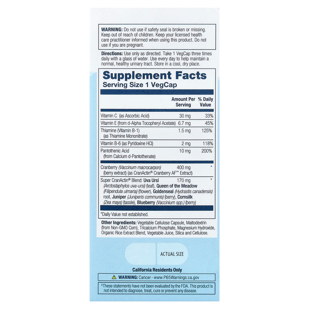 Solaray, Super CranActin® со смесью трав, 60 растительных капсул