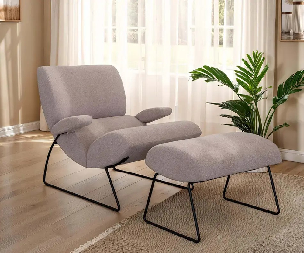 Кресло с пуфом Neox