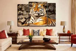 Модульная картина "Полосатый король"