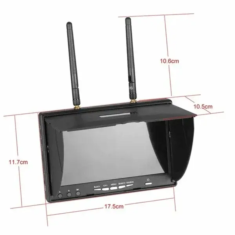 FPV монитор LCD5802D 7" Diversity 40CH с DVR