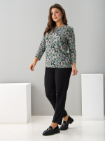 Лонгслив ЛНв-306/меланжорхидея-тропики