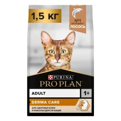 Pro plan cat adult elegant сухой корм для взрослых кошек для кожи и шерсти с лососем - 1,5 кг
