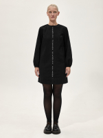 Платье с тесьмой и набойкой "Народное". Черное