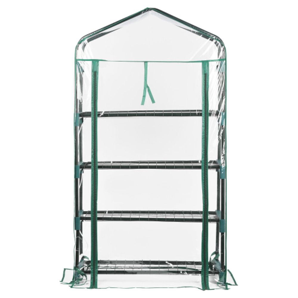Чехол для теплиц GREEN APPLE GA-House-4-PVC cover на молнии 1250х690х300 мм | Теплица