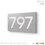 Номер на дверь 797, табличка на дверь для офиса, квартиры, кабинета, аудитории, склада, серая 120х70 мм, Айдентика Технолоджи