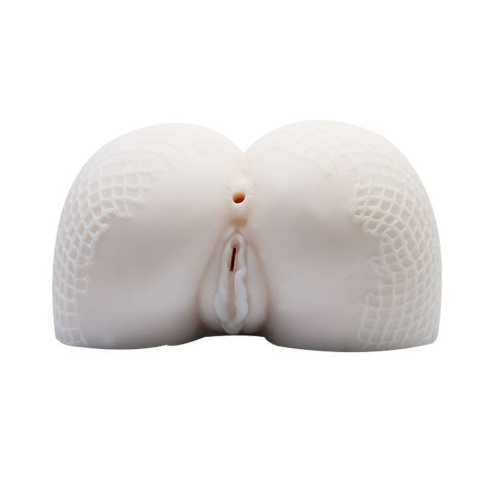 Мастурбатор в виде пышной попки в сетке (Цвет: телесный)