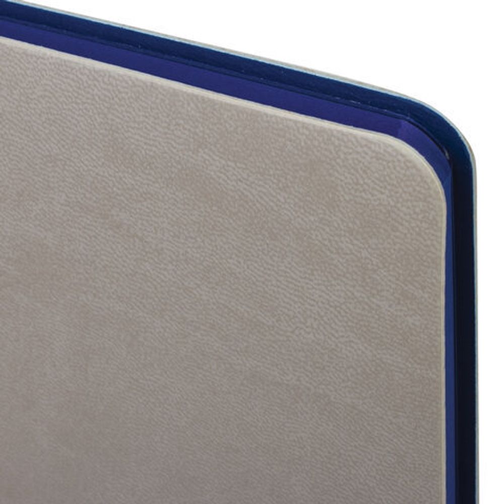 Блокнот в клетку А5 (148x218 мм), 80 л., под кожу серый BRAUBERG "Metropolis Mix", 111041