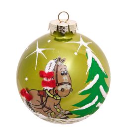 НФШ-1522/2 Ел.украшение Шар «Лошадка с гривой» 85 мм