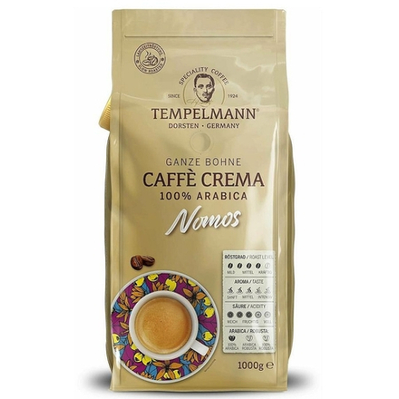 Кофе в зернах Tempelmann Caffe Crema Nomos, 1 кг (Темпельман)
