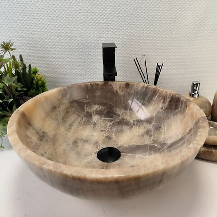 Раковина из оникса Bowl Grey TinLip BO-62968 45*45*17 42