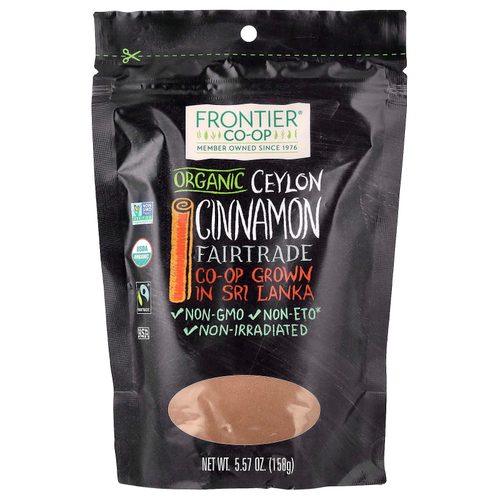 Frontier Co-op, органическая цейлонская корица, приобретенная с соблюдением принципов справедливой торговли, 158 г (5,57 унции)