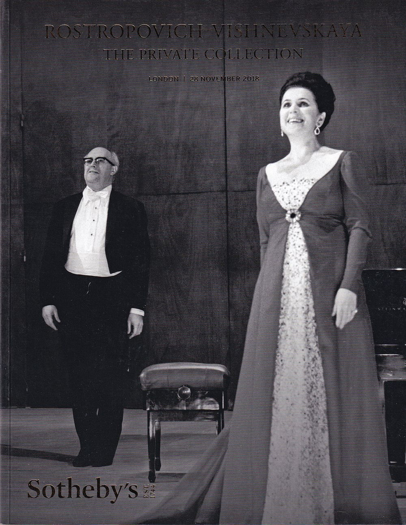 Каталог аукциона Sotheby's, Лондон, Ростропович-Вишневская: частное собрание от 28 ноября 2018 года