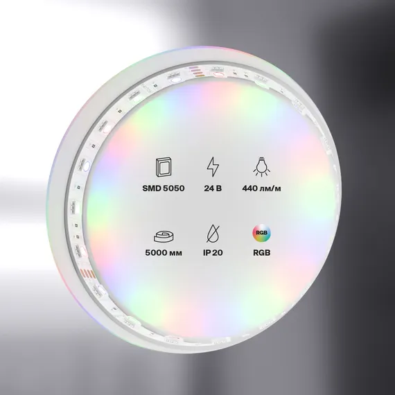 Светодиодная лента 24В 5050 14,4Вт/м Цветная (RGB) 5м IP20 Led Strip 10174