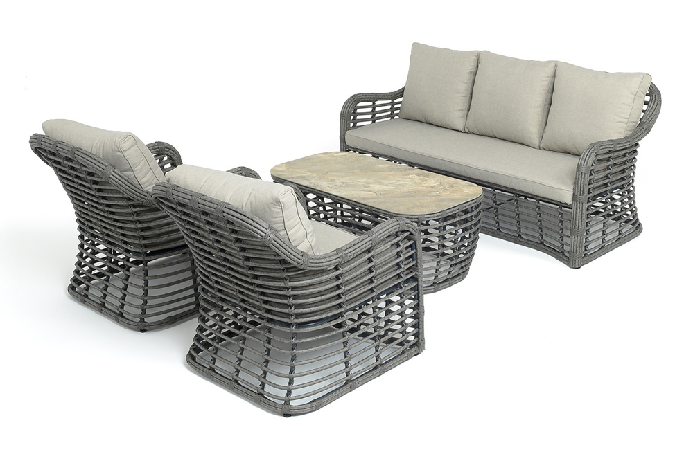 "Ницца" лаунж-зона из искусственного ротанга, цвет бронзовый