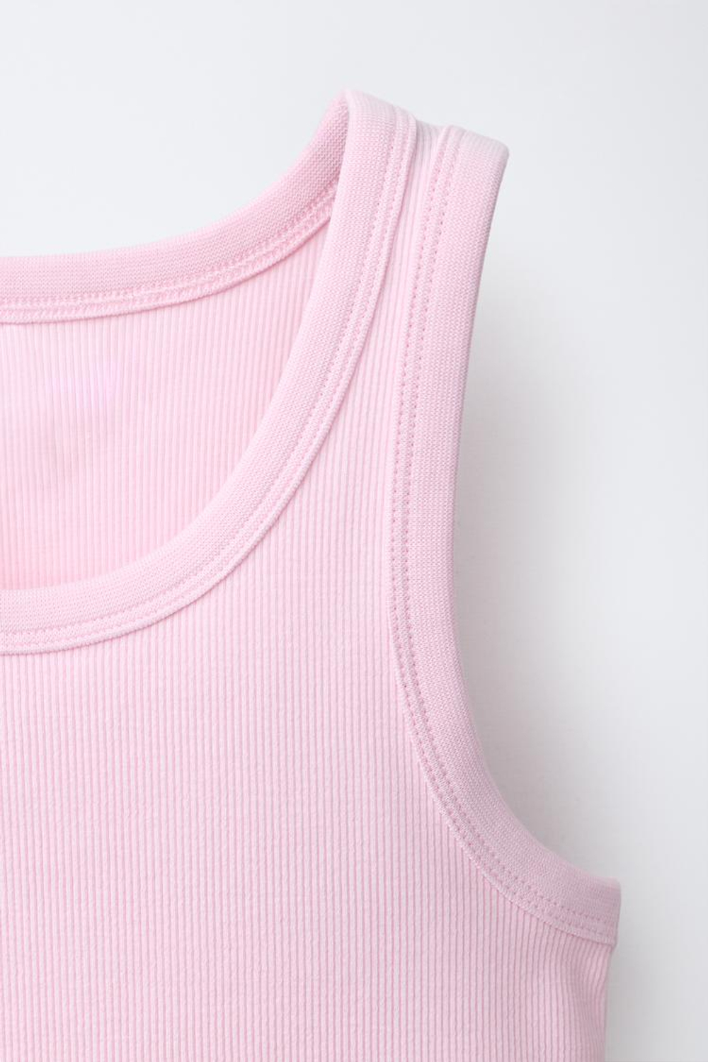 ZARA ТОП В РУБЧИК, РОЗОВЫЙ