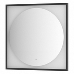 Зеркало Defesto Еclipse 80х80 18W черная рама, с LED-подсветкой, ИК выключатель, нейтральный свет DF 2223R