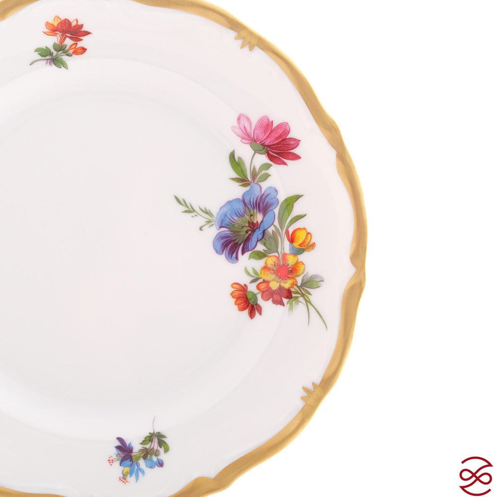 Набор тарелок Queen's Crown Мейсенский букет 19 см