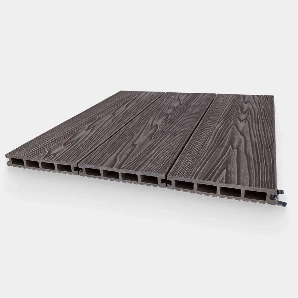Террасная доска из ДПК Best decking WIDE 190*24 пустотелая 3D Тиснение/вельвет Цвет Венге