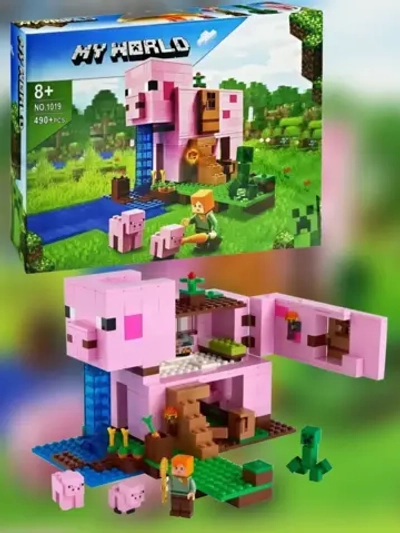 Конструктор Майнкрафт Дом-свинья 490 деталей