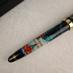 Коллекционная ручка роллер Aurora "Москва" с ручной росписью в футляре