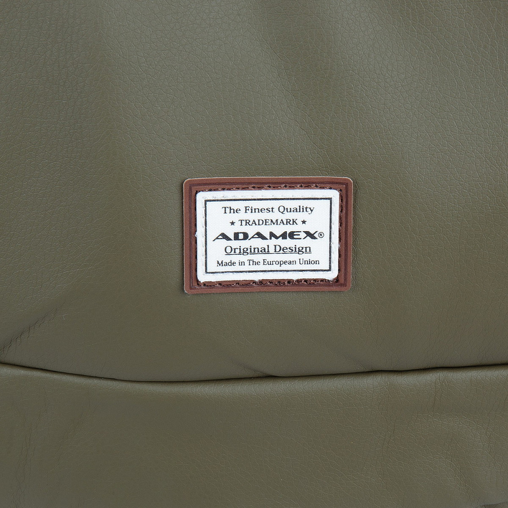 Детская коляска Adamex Luciano Deluxe 3 в 1 Q106 (ХАКИ 100% КОЖА)