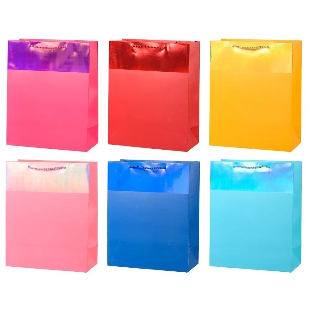 Подарочный пакет Basir, серия "Глянец", однотонный, 31*41*12 см, ассорти