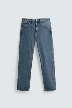 ZARA ДЖИНСЫ ЗАУЖЕННОГО КНИЗУ КРОЯ, СИНИЙ/ЗЕЛЕНЫЙ