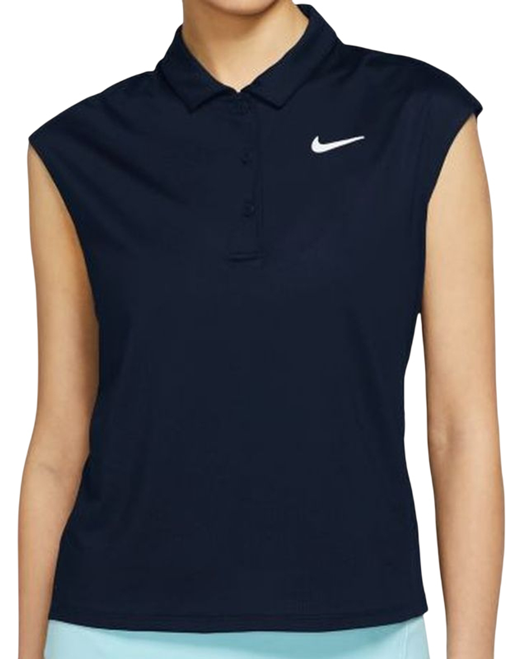 Женское поло Nike Court Dri-Fit Victory Polo W - obsidian/white