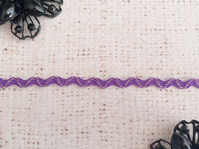 Тесьма "Вьюнок" люрекс нить золото, ш. 4-5 мм.