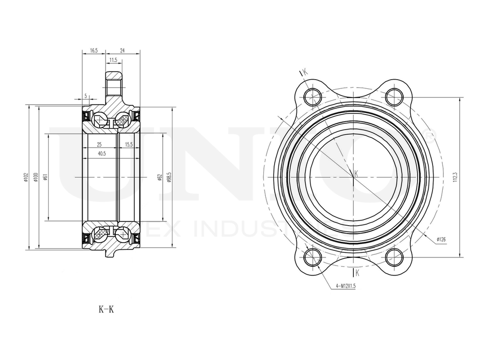 Ступица передняя/задняя (с ABS) UNIO HUB-20011