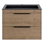 Тумба под раковину Vincea Chiara 2D 600 подвесная, 2 выкатных ящика soft-close, N.Oak