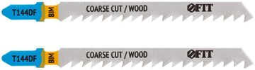 Полотна по дереву, Bimetal, разведенные, шлифованные зубья, 100/74/4 мм (Т144DF), 2 шт.