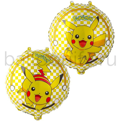 Фольгированная фигура, круг, Аниме персонаж желтый 2ст,18"/46СМ