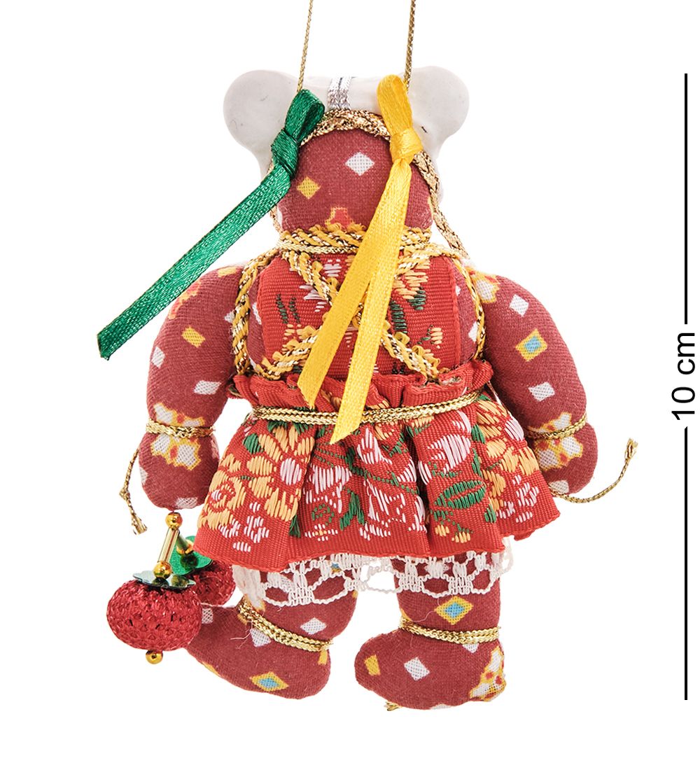 RK-829/6 Кукла подвесная «Девочка-медвежонок с ягодкой»