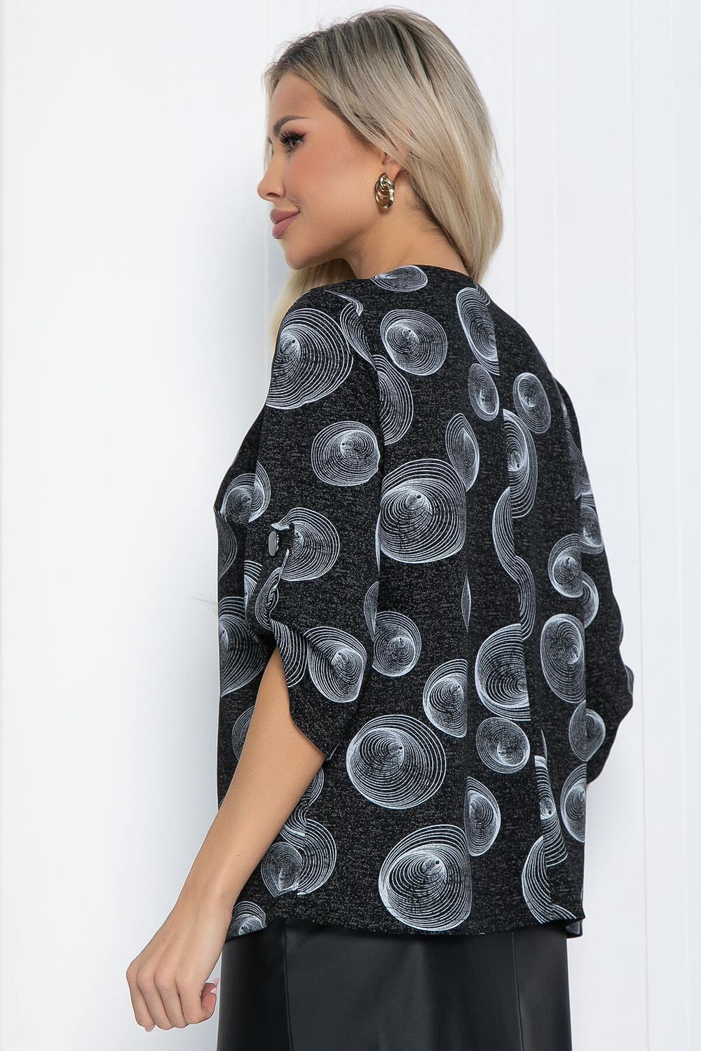 Джемпер Дэрби (черный/круги) Б12446-10 LT Collection