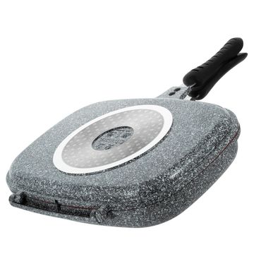 Сковорода-гриль двойная с мраморным покрытием Ofenbach NB 100516 из литого алюминия