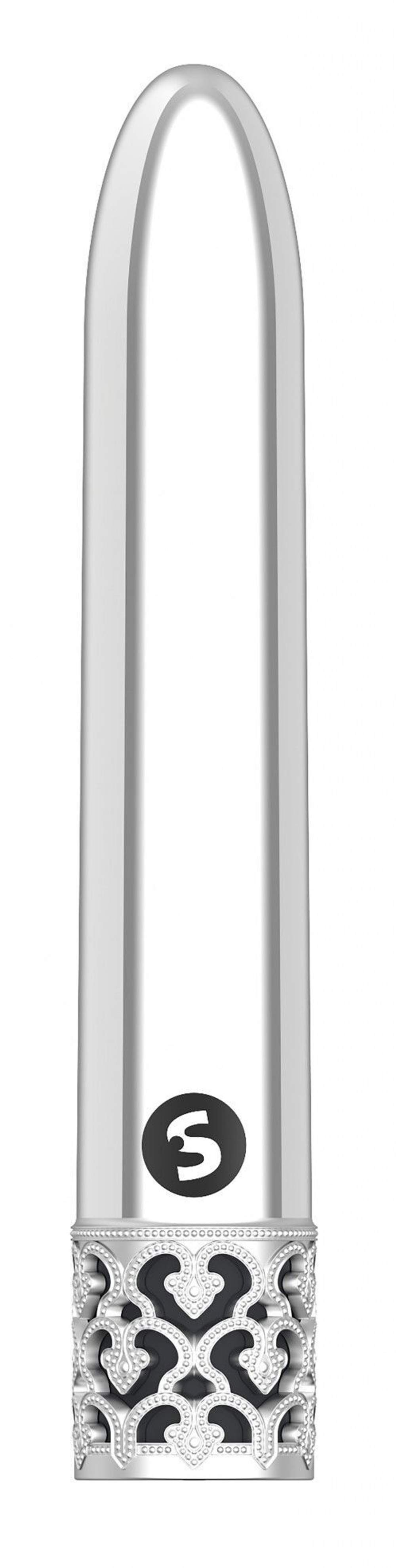 Серебристая перезаряжаемая вибропуля Shiny - 10,8 см. (Цвет: серебристый)