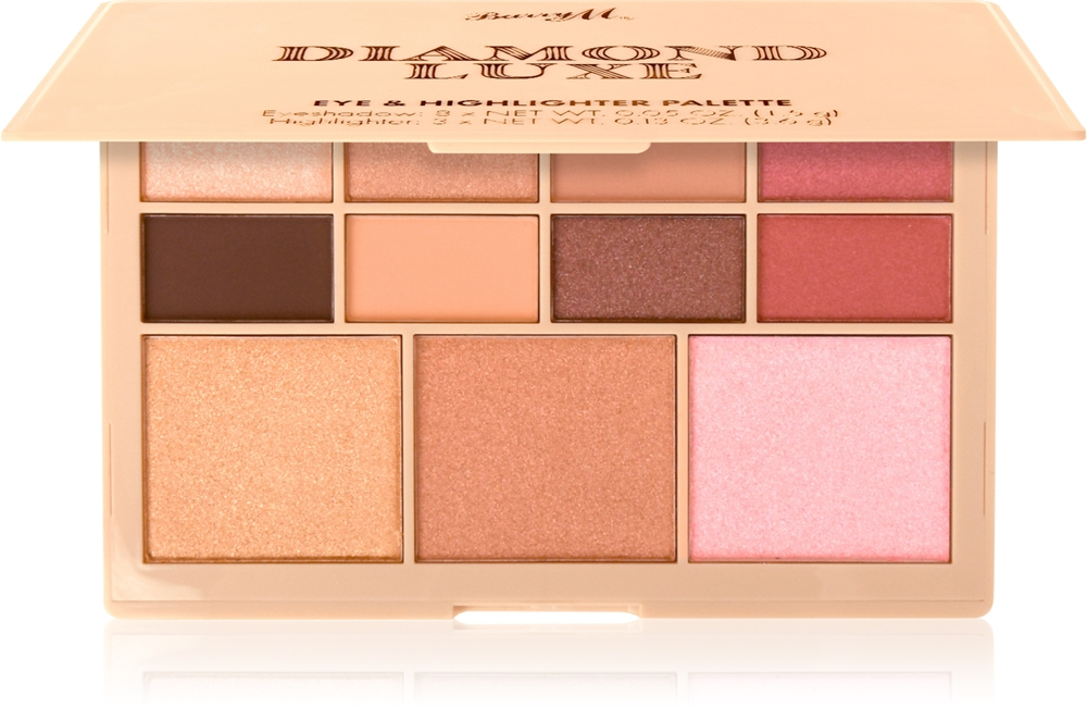 Barry M Diamond Luxe - Палетка теней для век и хайлайтеров, 38 g