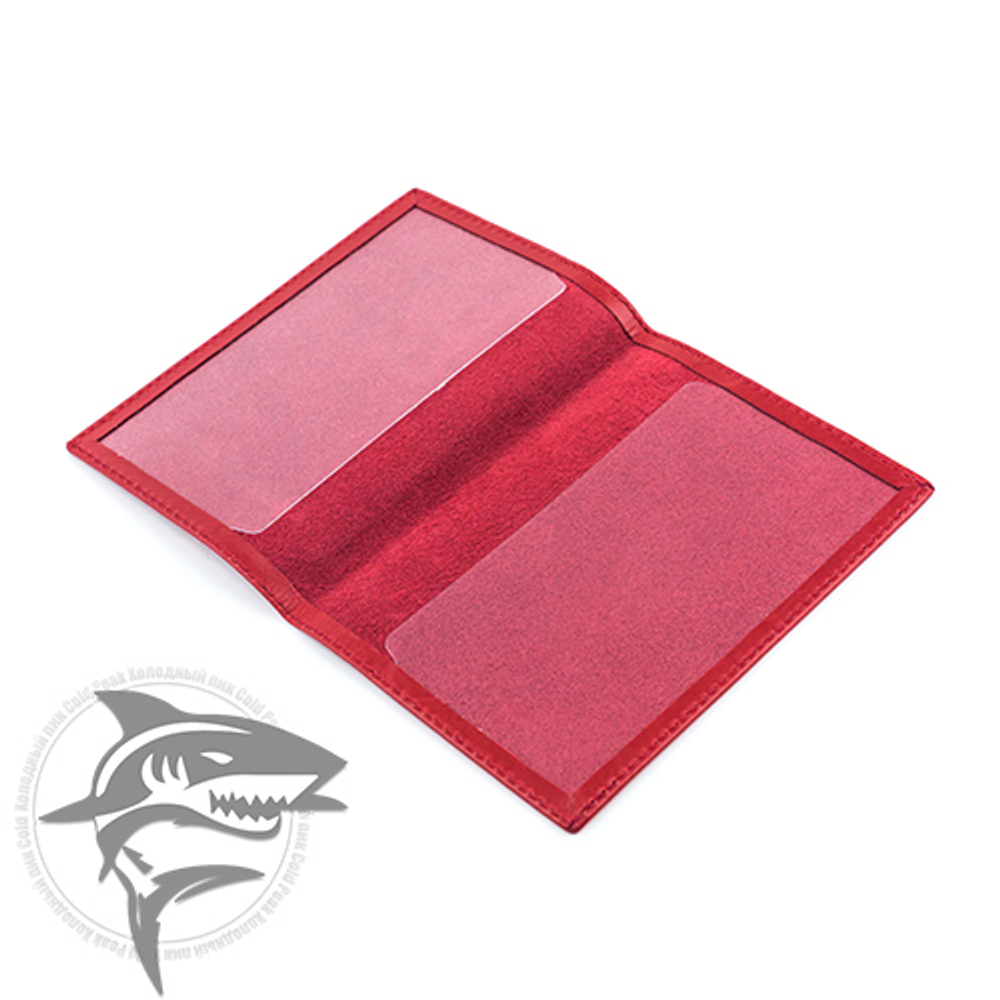 Обложка на военный билет (кожа красная) Калашников