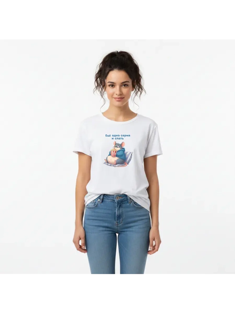 Футболка больших размеров с принтом