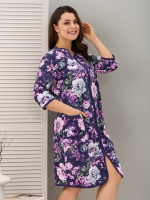 Халат Х-262/баклажан-цветущийсад