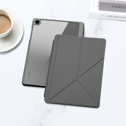 Чехол книжка серого цвета для планшета Samsung Galaxy Tab A9 Plus и Tab 11 Plus, серия Magi Series от Dux Ducis