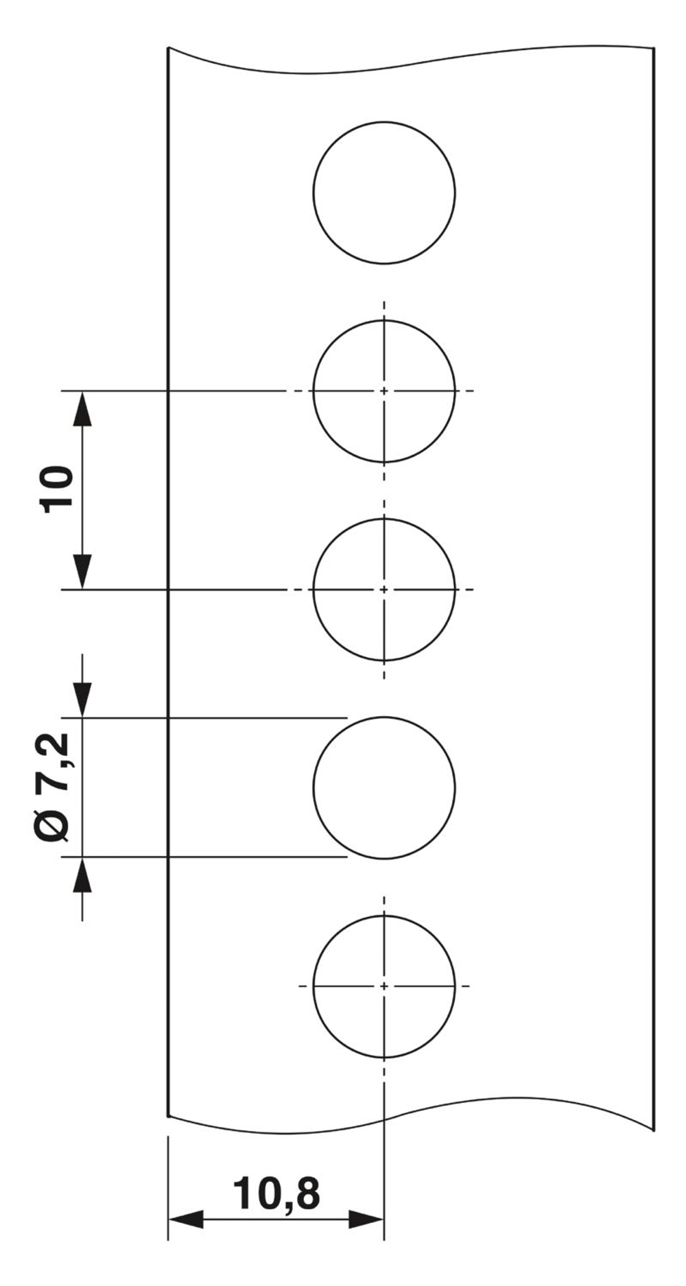 0708836 - VDFK 4 GNYE - Проходная клемма через стенку