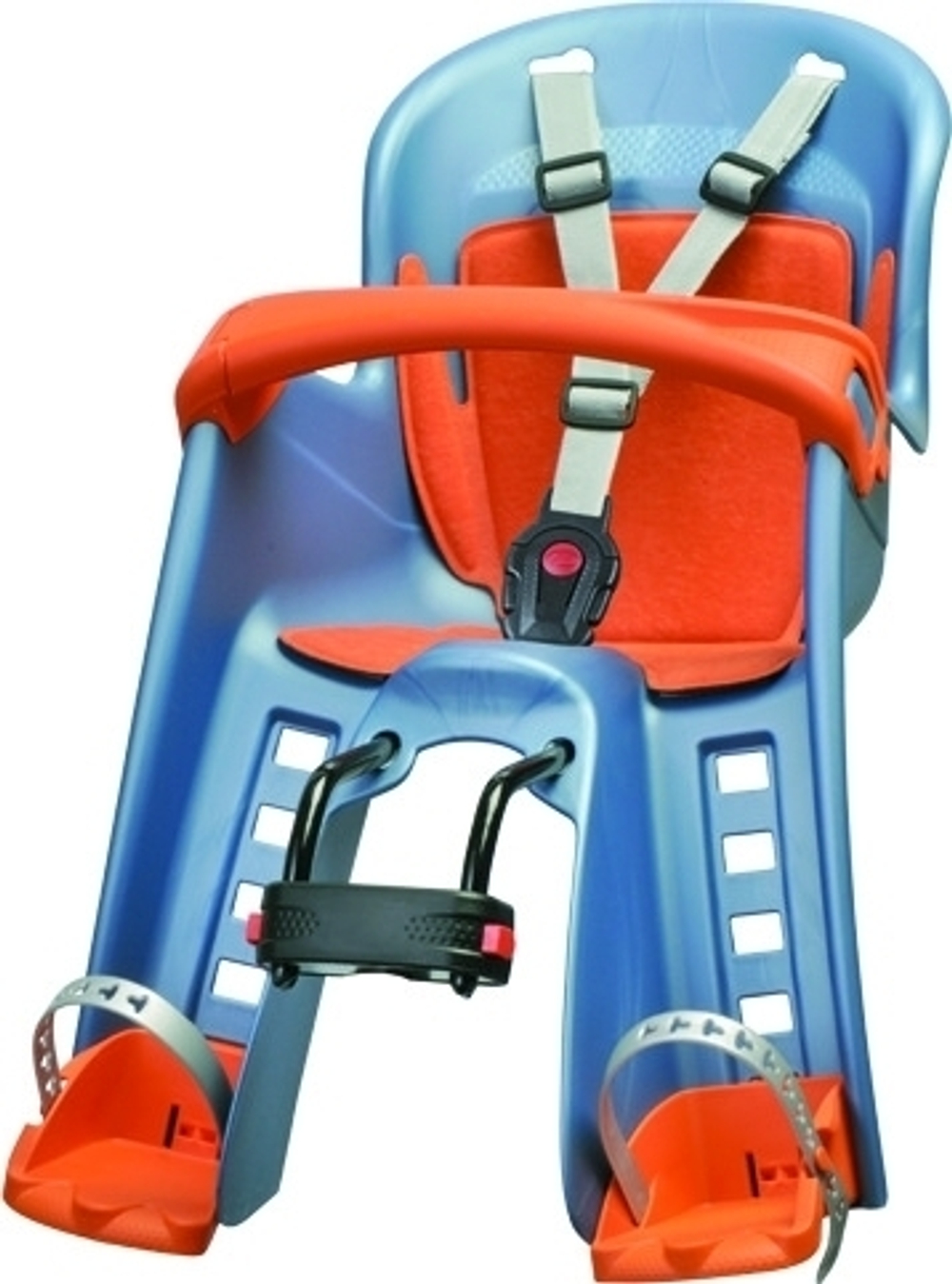 Детское кресло переднее Polisport BILBY JUNIOR FF крепление на подседельную трубу, blue/orange